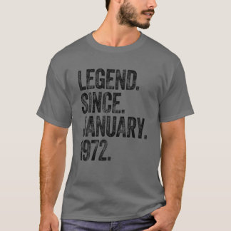 T-shirt 50Th Birthday January Born 50 Years Legend Since 1