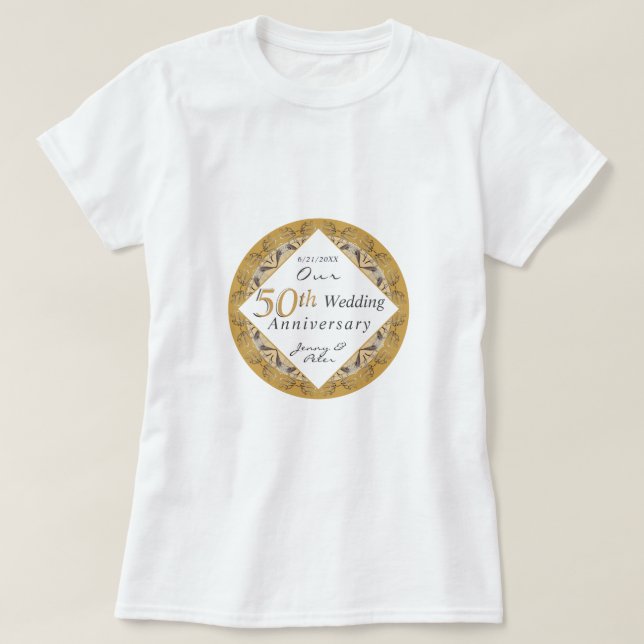 T-shirt 50th Wedding Anniversary  (Design devant)