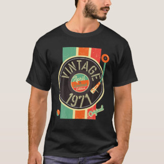 T-shirt 51 Anniversaire Homme 1971 Avril Tourne-disque Ant