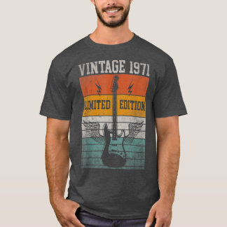 T-shirt 51 ans Vintage 1971 Limited Edition 51st Bir