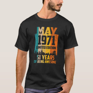 T-shirt 51e anniversaire 51 ans stupéfiant depuis mai 1971