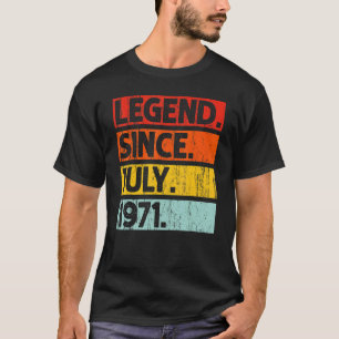 T-shirt 51e anniversaire Légende depuis juillet 1971 51 an