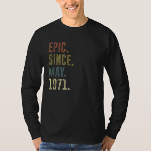 T-shirt 51e anniversaire Légende Vintage depuis mai 1971