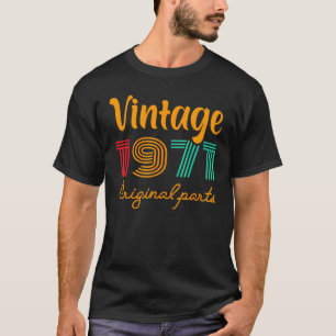 T-shirt 51e anniversaire Vintage 1971 Année Anniversaire 1