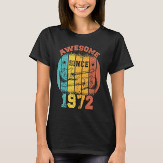 T-shirt 51e anniversaire Vintage 1972 Rétro 51 ans Guit