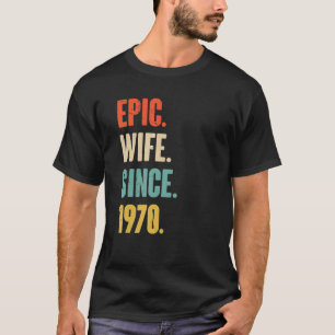 T-shirt 52 Anniversaire Du Mariage Pour Son Épique Épouse