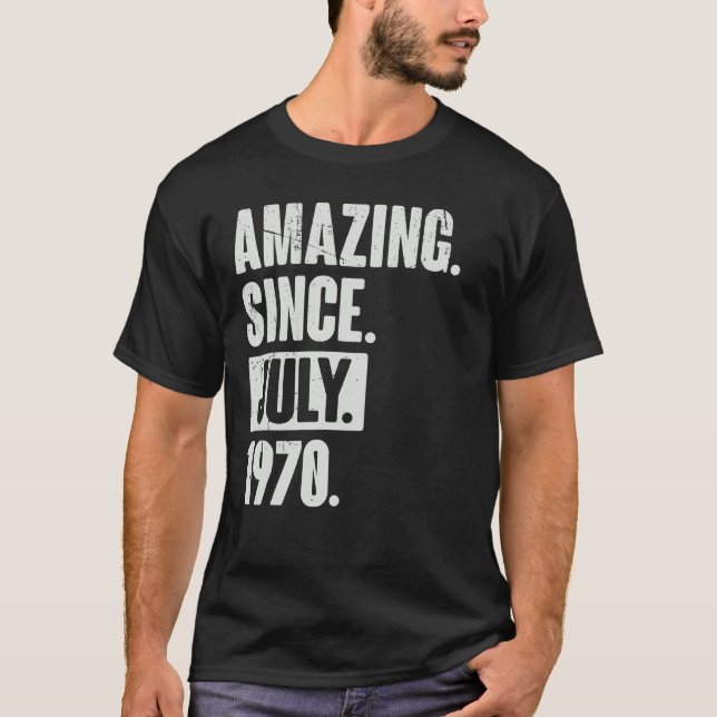T-shirt 52 ans 52e anniversaire Extraordinaire depuis juil (Devant)