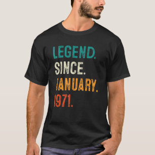 T-shirt 52 Ans 52e Anniversaire Légende depuis le 19 janvi