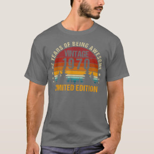 T-shirt 52 ans Vintage 1970 Limited Edition 52e Birt
