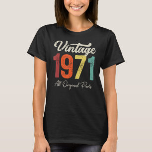 T-shirt 52 ans Vintage 1971 52e anniversaire Décoration