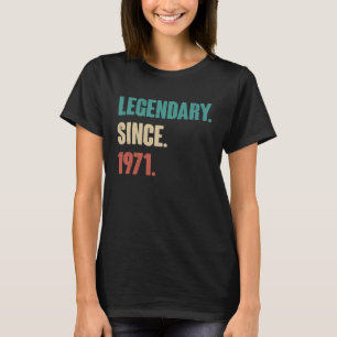 T-shirt 52 Ans Vintage 1971 Anniversaire 52ème Décoration
