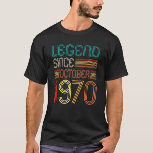 T-shirt 52e anniversaire Légende depuis octobre 1970 Retro