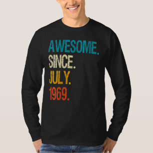 T-shirt 53 Ans Awesome Depuis Juillet 1969 53e Anniversair