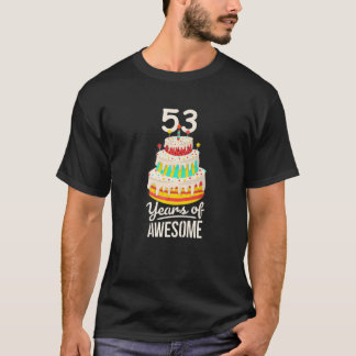 T-shirt 53 Ans De Génial Gâteau D'Anniversaire 53E D Pour 