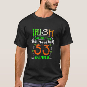 T-shirt 53 Years Old Irish Birthday Ireland Flag Patrick