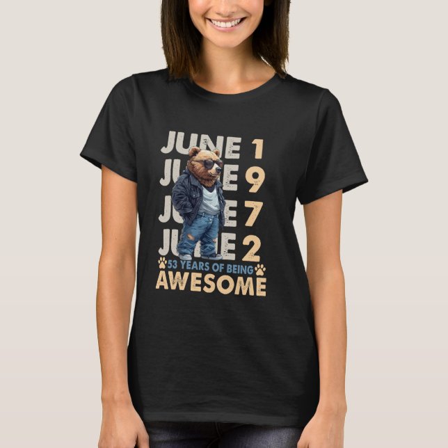 T-shirt 53e anniversaire Légendes de l'ours Juin 1972 53 a (Devant)