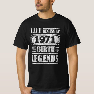 T-shirt 54 Ans 1971 Naissance De La Légende 54e Anniversai