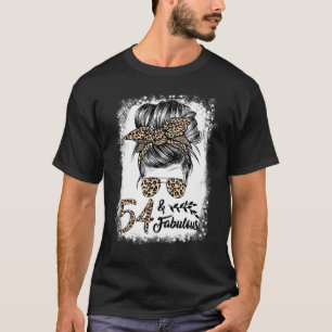 T-shirt 54 Ans Fabulueux Chignon Sale Léopard 54ème Naissa