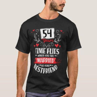 T-shirt 54 Ans Mariés Au Meilleur Ami 54ème Mariage Anniv