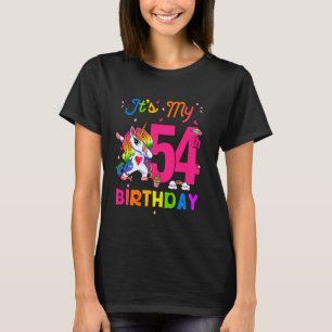T-shirt 54 Ans Unicorne C'est mon 54e anniversaire fille P