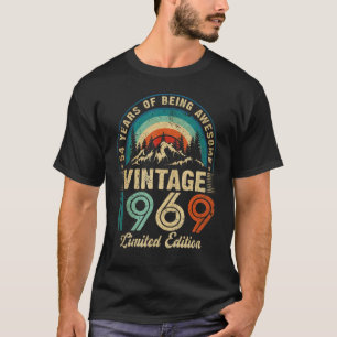T-shirt 54 Ans Vintage 1969 Limited Edition 54e Bir