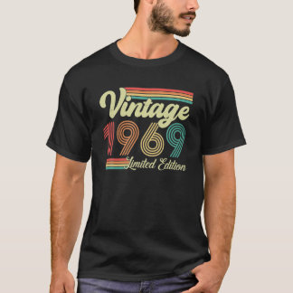 T-shirt 54 Ans Vintage 1969 Né En 1969 54ᵉ