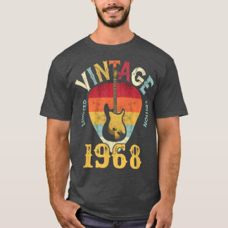 T-shirt 54 ansVieux Vintage 1968 Onglet de guitare 54e ann
