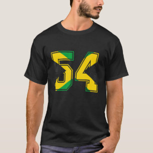 T-shirt 54e anniversaire Jamaïcain 54 ans Numéro 54 Jama