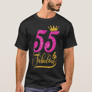 T-shirt 55 ans 55 et fabuleux 55e anniversaire Queen Cro
