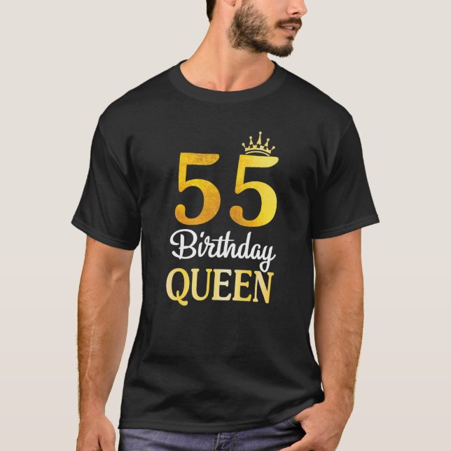T-shirt 55 Ans Anniversaire Heureux Pour Moi Reine Grand-P (Devant)
