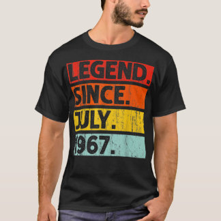 T-shirt 55 Ans Cadeaux Légende Depuis Juillet 1967 55th Bi