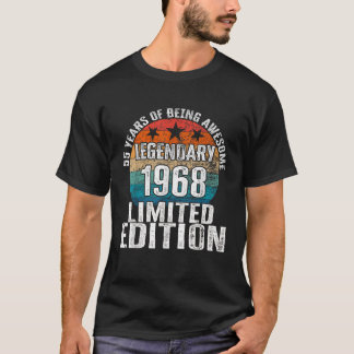 T-shirt 55 Ans d'être génial Vintage 1968 Limited Edi