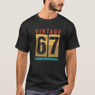 T-shirt 55 Ans Vintage 1967 55E Anniversaire Décoration