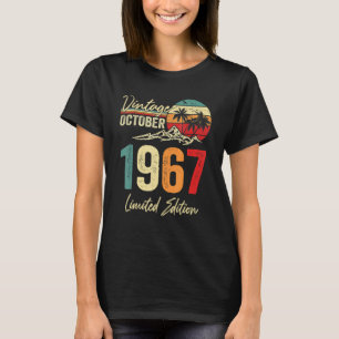 T-shirt 55 ans Vintage octobre 1967 55e anniversaire