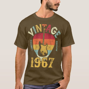 T-shirt 55 ansVieux Vintage 1967 Onglet de guitare 55e ann