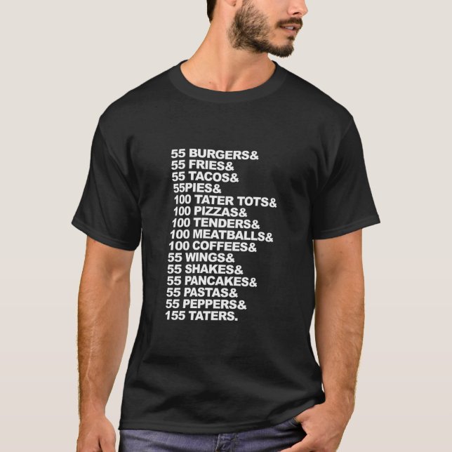 T-shirt 55 Burgers 55 Fries Je Pense Que Vous Devriez Part (Devant)