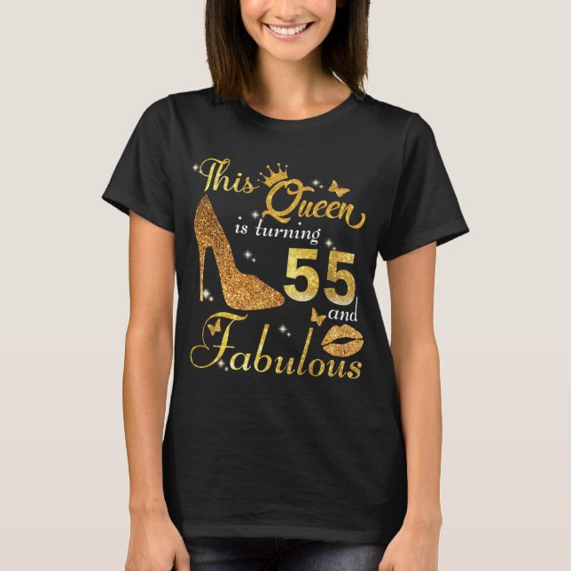 T-shirt 55 Et Fabuleux Svg | Fichier Couper | Anniversaire (Devant)