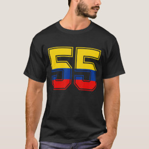 T-shirt 55e anniversaire Colombien 55 ans âge Numéro 55 Co