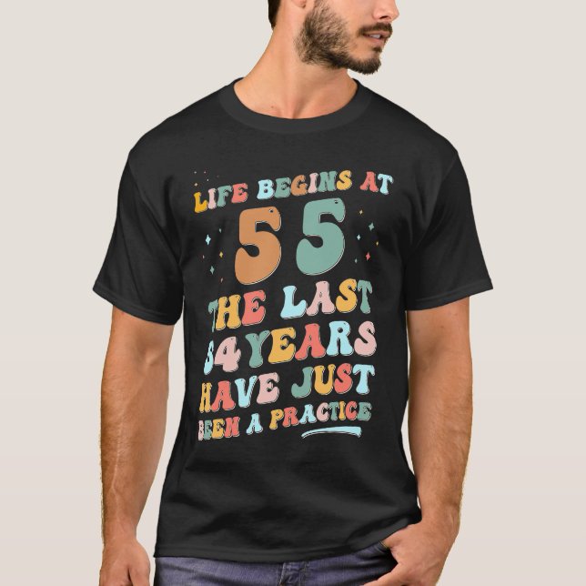 T-shirt 55e anniversaire Homme Femme 2023 Super Life comme (Devant)