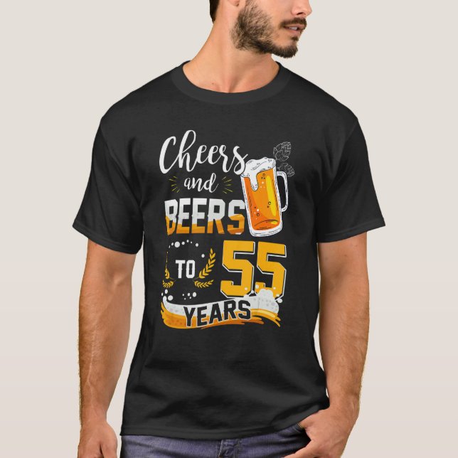 T-shirt 55e Anniversaire Soeurs Et Bières À 55 Ans Né En (Devant)