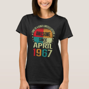 T-shirt 56 Année stupéfiante depuis AVRIL 1967 Vintage 56e