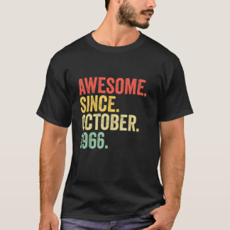 T-shirt 56 Ans Awesome depuis Octobre 1966 56e Birt