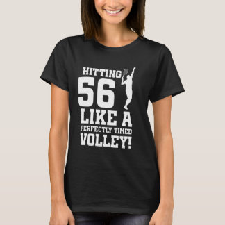 T-shirt 56e Anniversaire Tennis 56 Ans Joueur de Tennis Bi