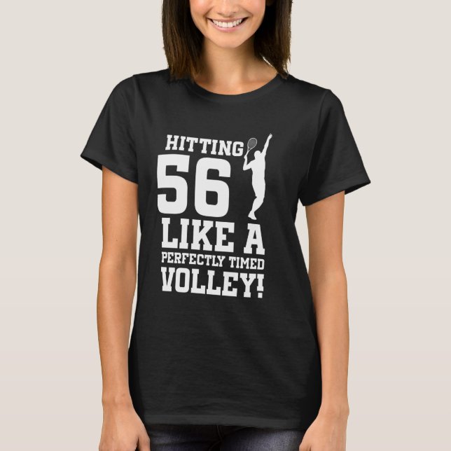 T-shirt 56e Anniversaire Tennis 56 Ans Joueur de Tennis Bi (Devant)