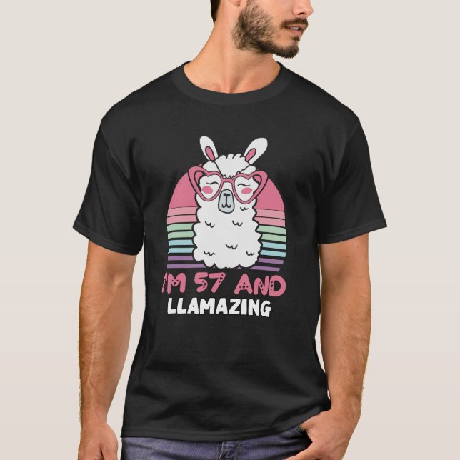 T-shirt 57 Ans Anniversaire Llamazing 57e Anniversaire Lla (Devant)