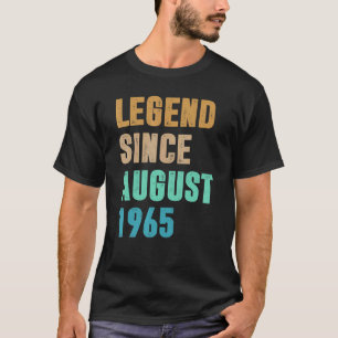 T-shirt 57 Ans Légende depuis août 1965e anniversaire