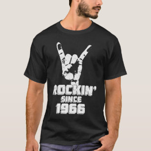 T-shirt 57 Ans Rockin' Depuis 1966 Vintage Rock On Ha