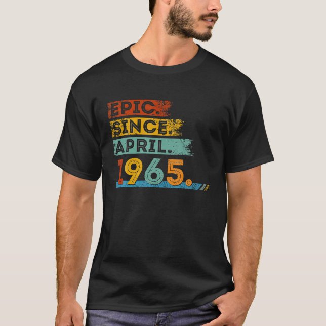 T-shirt 57E Anniversaire De 57 Ans Epic Depuis Avril 196 (Devant)