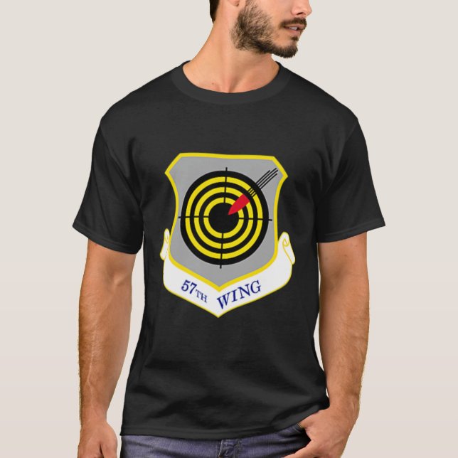 T-shirt 57e Escadre Nellis Base aérienne Ancien combattant (Devant)