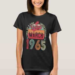 T-shirt 58 ans 58e anniversaire Vintage Rétro 19 mars